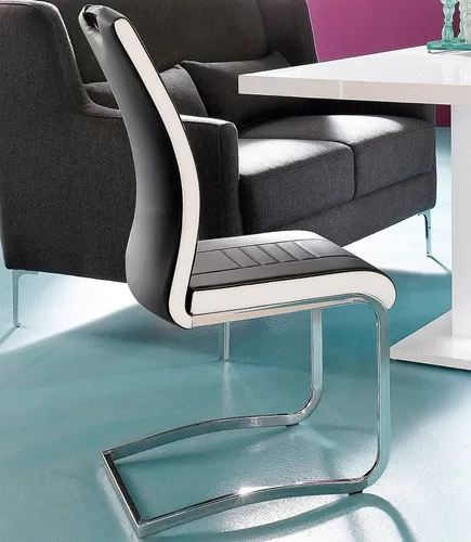 HELA Esszimmerstuhl Tabea Freischwinger - Bestseller Set (2 St) - Stühle aus hochwertigem Kunstleder oder Microfaser, gepolstert für optimalen Komfort, belastbar bis 120 kg - ideal für Esszimmer und moderne Wohnräume.
