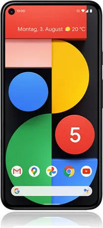 Google Pixel 5 128GB Just Black - Handy ohne Vertrag mit 5G Unterstützung, 12,2 MP Dual-Kamera und 6 Zoll OLED-Display für beeindruckende Bildqualität und schnelles Streaming.