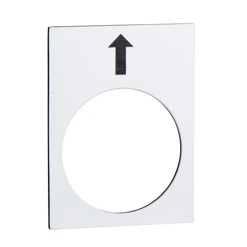 Schneider Electric Symbolschild ZB2BY4951 für Befehlsgeräte - Praktisches Symbolschild in Weiß für Befehlsgeräte. Ideal für die klare Kennzeichnung von Funktionen. Maße: 40 mm x 30 mm, rechteckig, sorgt für Übersichtlichkeit im Elektrobereich.