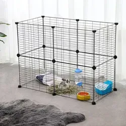 Freigehege XXL Laufstall für Kleintiere - Verstellbares Laufgitter aus Metall, ideal für Kaninchen, Meerschweinchen und mehr, sorgt für sicheren Auslauf und Bewegungsfreiheit.