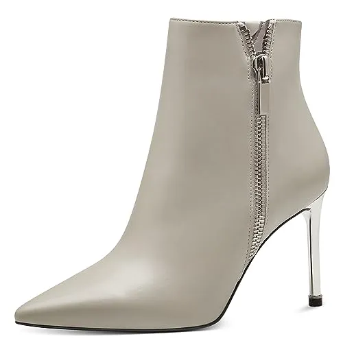 Tamaris Damen Stiefelette High Heels Stiletto - Grau - Größe 40 - Wanderschuhe mit elegantem Design, der TOUCHit-Fußbett sorgt für Komfort und ein angenehmes Gehgefühl, ideal für besondere Anlässe.