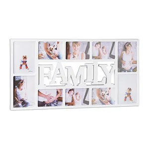 Familien Bilderrahmen Collage für 10 Bilder - Moderner Fotorahmen aus Kunststoff, ideal zur Präsentation Ihrer schönsten Erinnerungen. Platz für 10 Bilder in verschiedenen Farben, perfekt für jeden Raum.