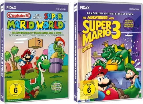 Super Marios ultimative Abenteuer Serien: Bros. 3 & World - Die animierten Klassiker des geliebten Videospiels - Mit den ikonischen Charakteren Mario, Luigi, Peach und Bowser