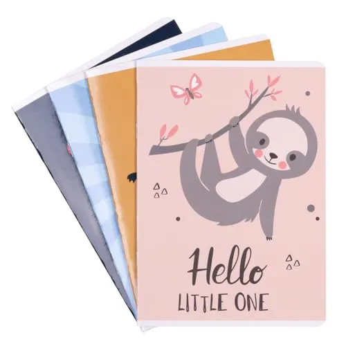 gimboo Schulheft/Format A5 16/16 Blatt Liniert 3 / Mixed 20er Packung - 20 Stück/Packung Motive Sortiert/für Kinder zur Einschulung für Grundschüler/Ohne Rand/Weiße Karten