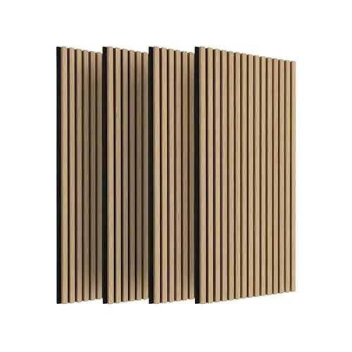 IZODEKOR 3D Wandpaneel Set – Holz Akustikpaneele - Moderne 3D Wandpaneele zur Schalldämmung für Wohnräume, Büros oder Studios. Flexibel zuschneidbar und mit Filzrückseite für einfache Montage – ideal für eine angenehme Raumakustik.