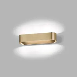 Wandleuchte LIGHT-POINT Aura W2, dimmbar, Gold / Messing - Elegante Wandleuchte Aura W2 von Light-Point, dimmbar und mit wechselbarer Lichtfarbe (2700K/3000K). Ideal für stilvolle Beleuchtung im Wohnzimmer oder Flur, kombiniert modernes Design mit hoher Funktionalität.
