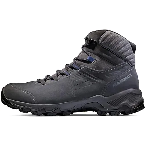 Mammut Herren Mercury Iv Mid Gtx Trekking- und Wanderschuhe, Dark Titanium Black, 40 2/3 EU - Exzellente Trittsicherheit durch die flexible Vibram-Außensohle. Der 3D Memo Foam bietet perfekten Komfort und schützt vor Blasen. Mit bluesign-zertifizierter GORE-TEX Membran für trockene Füße und optimale Atmungsaktivität.