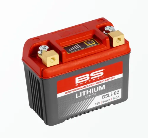 BS Battery BSLi-02 MAX - Lithium-Eisen-Phosphat Batterie - Sonstige Fahrradteile mit maximaler Startleistung und ultraleichtem Design für schnellere Beschleunigung. Diese LiFePO4-Batterie bietet über 2000 Zyklen Lebensdauer und ist wasserdicht.