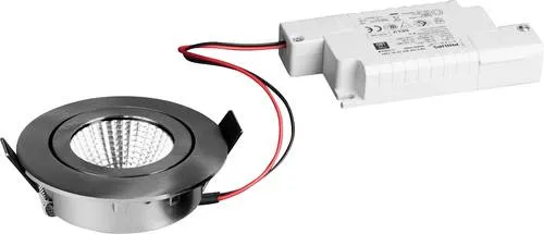 Brumberg 39363153 EBS 230V 6W 3000K LED-Einbaustrahler - Einbaustrahler in nickel matt, dimmbar mit Phasenabschnitt, ideal für die werkzeuglose Deckenmontage. Kompakte Bauform und schwenkbar für optimale Lichtakzente.