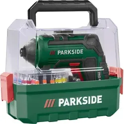 PARKSIDE 4 V Akku-Schrauber PAS 4 mit Zubehör - Kompakter Akku-Schrauber mit 10 Nm Drehmoment, integriertem LED-Licht und umfangreichem Zubehör für vielseitige Anwendungen im Heimwerkerbereich.
