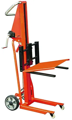 Schefer Hubkarren HK Premium - 120kg Tragkraft - Hochhubwagen mit manuellem Antrieb, ideal für den Einsatz in Lager und Transport. Maximale Hubhöhe von 1000 mm und robuste Bauweise für hohe Stabilität.