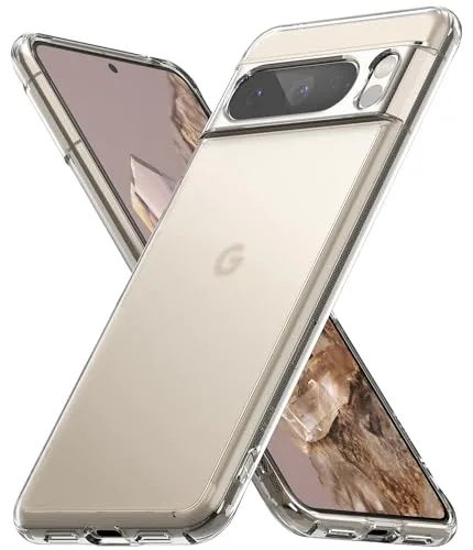 Ringke Fusion Matte für Google Pixel 8 Pro Hülle, [Anti-Fingerabdruck] Matt Kratzfest Hart Minimale Vergilbung Transparente Rückseite Weicher Bumper Handyhülle - Matte Clear