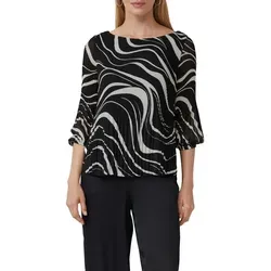 s.Oliver Plissierte Bluse mit All-Over-Print - Elegante plissierte Bluse mit vielseitigem All-Over-Print, ideal für besondere Anlässe oder das Büro. Aus hochwertigem Material für hohen Tragekomfort.