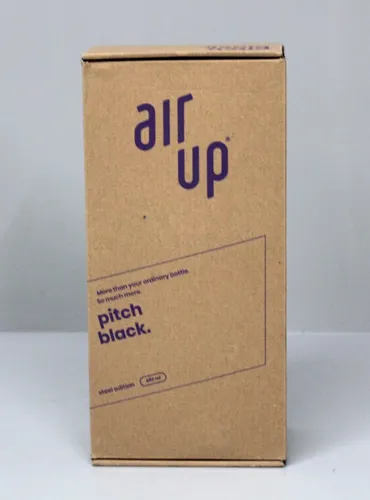 Air Up Trinkflasche 480ml aus Edelstahl Pitch Schwarz - Flaschen & Thermoskannen – Innovative Trinkflasche mit Aromasystem, ermöglicht geschmackvolles Trinken ohne Zucker und Kalorien.