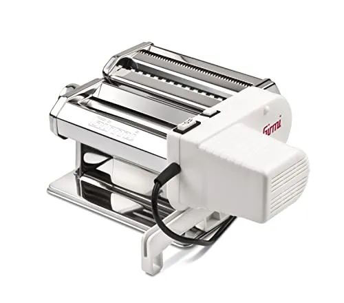 Elektrische Nudelmaschine Girmi Pasta Machine - Edelstahl Gehäuse, 90W Leistung für hausgemachte Pasta wie Spaghetti und Lasagneblätter