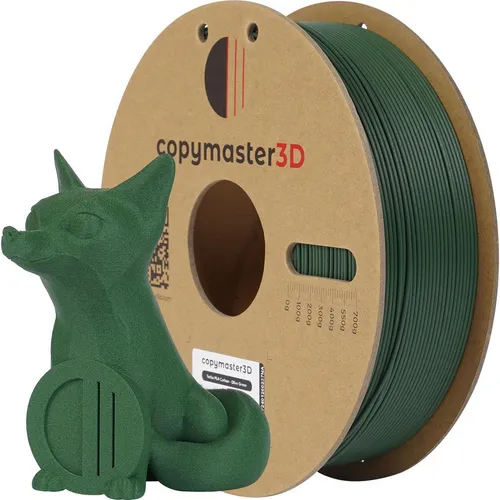 Copymaster3D Turbo PLA Carbon 3D printer filament, 1.75 mm, olive green (PLA, 1.75 mm, 1262 g, Grün) (CM-TPLC-004-1-175)