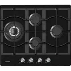 Heinner HBH-M452IWFGBK Einbau-Gasherd 60 cm mit Wok-Brenner und Sicherheitsvorrichtung - Der Heinner HBH-M452IWFGBK Einbau-Gasherd kombiniert elegantes schwarzes Glasdesign mit vier leistungsstarken Brennern, darunter ein Wok-Brenner für schnelles Braten. Die Sicherheitsvorrichtung sorgt für ein sicheres Kochen ohne Kompromisse.