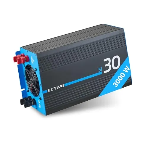 ECTIVE SI 30 3000W/12V Sinus-Wechselrichter - Wechselrichter mit reiner Sinuswelle für störungsfreien Betrieb empfindlicher Geräte. Hohe Leistungsreserven und integrierte Schutzfunktionen sorgen für Sicherheit und Effizienz.