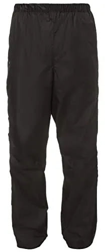 VAUDE Herren Mens Fluid Full-zip Pants II S/S Hose, Schwarz, L Kurz EU - Fahrradbekleidung: Wasserdichte, winddichte und atmungsaktive Regenhose mit regulierbarer Beinweite für optimalen Schutz bei jedem Wetter.