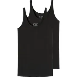 Schiesser Damen 2 Pack Trägertop Unterhemd - Bio Baumwolle - Unterhemden & BH-Hemden für Damen, seidigweiche und elastische Single-Jersey-Qualität aus der beliebten "95/5" Serie im praktischen Doppelpack.