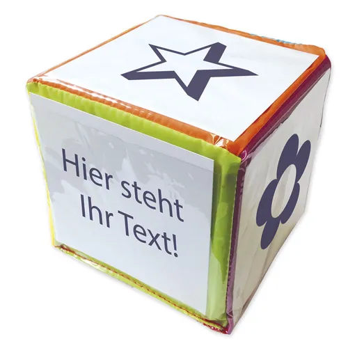 Blanko-Würfel mit Einstecktaschen 15 cm, Demonstrationswürfel, Fangspiel
