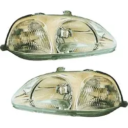 TYC Scheinwerfer Set für Honda Civic VI - Hochwertiges 2-teiliges Scheinwerfer Set für Honda Civic VI (Bj. 11/1995 - 08/1998). Mit E-Prüfzeichen, vorbereitet für elektrische Leuchtweitenregulierung und geeignet für H4 Leuchtmittel. Ideal für klare Sicht im Straßenverkehr.