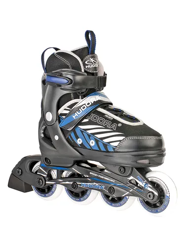 HUDORA Inline Skates Mia/Leon - Verstellbare Inliner für Kinder und Erwachsene - Inliner mit ABEC 5 Kugellager und atmungsaktivem Air-Vent-System, verstellbar um bis zu 4 Größen für maximalen Fahrspaß und hohen Tragekomfort.