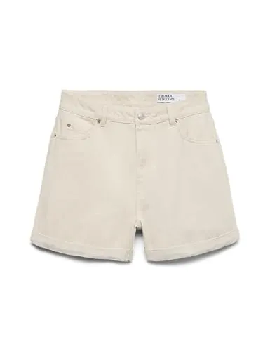 VERO MODA Damen VMZURI HR Loose Shorts Ecru, Größe S - Stylische Damen-Shorts von VERO MODA, ideal für den Sommer mit lockerer Passform und vielseitigen Kombinationsmöglichkeiten.