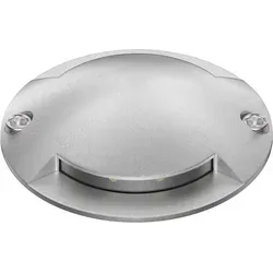 ledscom.de LED Bodenleuchte, Wegmarkierung BUNDA für außen, IP67, 2-flammig, aluminium, rund, 70mm Ø, warmweiß