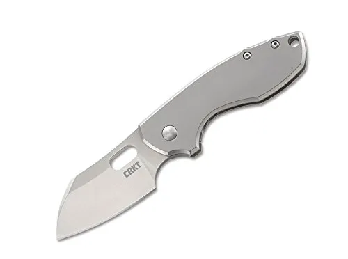CRKT Pilar Taschenmesser Grau - Kompaktes Klappmesser mit 6,1 cm Klinge - Klappmesser mit hochwertigem 8Cr13MoV Klingenstahl und robustem Edelstahlgriff, ideal für den Alltag und Outdoor-Aktivitäten.