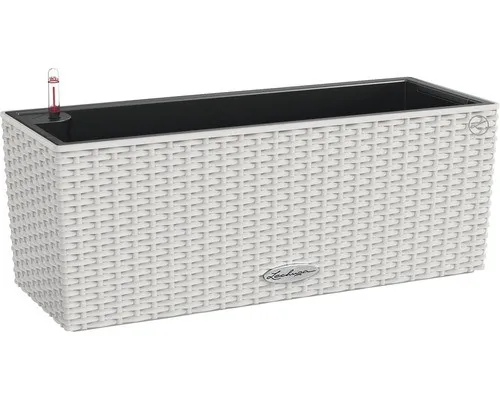 Lechuza Blumenkasten Balconera Cottage 50 lichtgrau - Garten-Zubehör mit integriertem Wasserspeicher, ideal für Balkon und Fensterbrett, UV-beständig und einfach zu handhaben dank entnehmbarem Pflanzeinsatz.