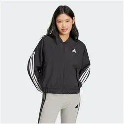 adidas Damen ESSENTIALS 3-STRIPES LIFESTYLE WOVEN BOMBER JACKET - Stylische Bomberjacke aus 100 % recyceltem Polyamid, mit elastischen Bündchen und praktischen Taschen – perfekt für einen lässigen Lifestyle.