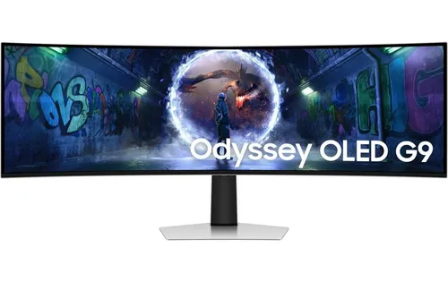Samsung LS49DG934SUXEN UltraWide Monitor - 49 Zoll UltraWide Monitor mit QLED-Technologie für beeindruckende Farben und perfekte Multitasking-Fähigkeiten.
