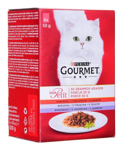 GOURMET Mon Petit Meat Mix - Katzen Nassfutter - 6 x 50 g PURINA N 7613036620741