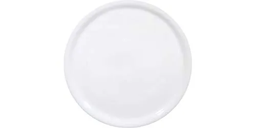 HENDI Pizzateller, Porzellan, Muster: einfarbig, Geschirrspüler und Mikrowellen geeignet, ø330x(H) 18mm, weiß