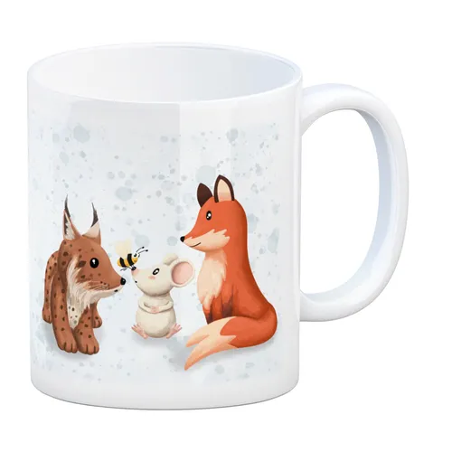 Schlauer Fuchs Kaffeebecher zur Einschulung mit Tiermotiv und Spruch