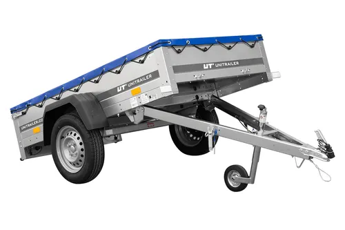 UNITRAILER Garden Trailer 200 Kipp mit Stützrad - Einachsiger Gartenanhänger für den zuverlässigen Transport leichter Lasten. Mit kippbarer Deichsel für platzsparende Lagerung und einem Stützrad für einfaches Manövrieren.