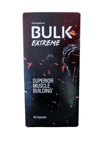 Bulk Extreme - Originalware - 90 Kapseln - Nahrungsergänzungsmittel für Herren mit wertvollen Aminosäuren, enthält Brennnessel- und Bittermelonenextrakt, ideal für Fitness und Wohlbefinden.