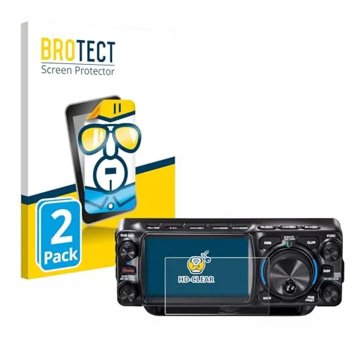 BROTECT 2 Stück Schutzfolie für Yaesu FTX-1 Displayschutz Folie Made in Germany, Ultra-Klar