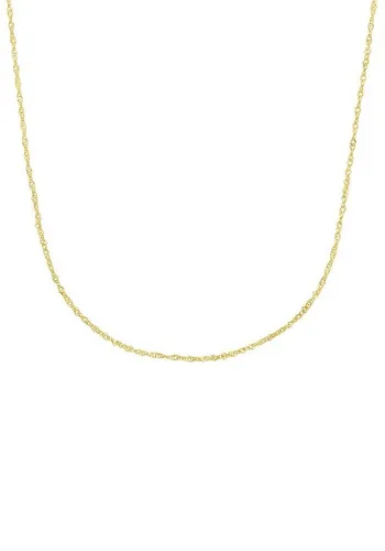 Amor Collierkettchen Classics, Singapurkettengliederung - Elegante 42 cm lange Goldkette mit massivem Singapurkettengliedern, perfekt für stilvolle Anlässe und Made in Germany.