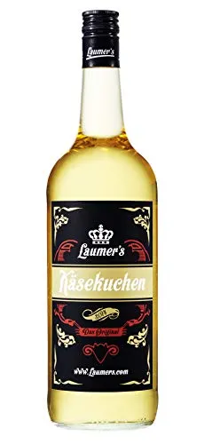 Laumer's Käsekuchen-Likör 1,0 ltr. Glasflasche - Likör mit dem Geschmack von Käsekuchen, süß und wenig Alkohol – perfekt für jeden Anlass und eine innovative Genuss-Erfahrung.