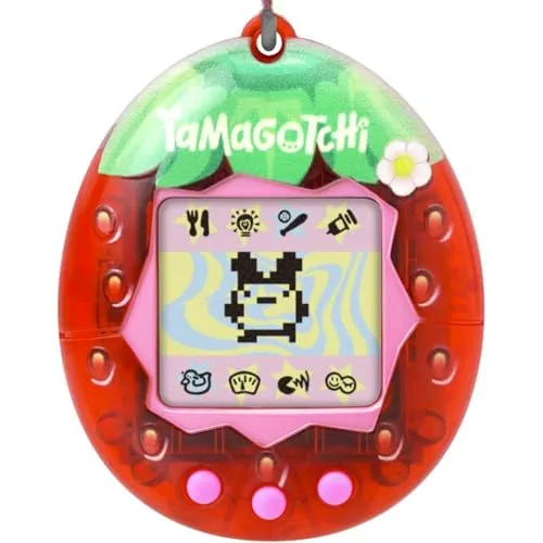 Tamagotchi Original Fresh Strawberry - Elektronisches Haustier zum Erziehen - Pflege dein Tamagotchi vom Ei bis zum Erwachsenen und erlebe interaktive Spiele und spannende Herausforderungen!