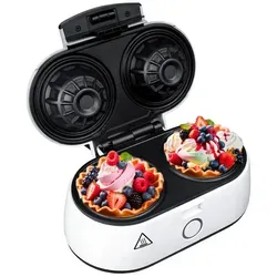 Adler Waffeleisen AD 3062 - 1400W, für 2 Waffeln, antihaftbeschichtete Schälchen, ideal für köstliche Waffeln zuhause