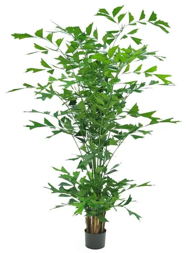 Kunstpalme Deko Fischschwanzpalme DRENIL, 240cm - Hochwertige Kunstpalme von artplants mit einer beeindruckenden Höhe von 240 cm. Ideal für die stilvolle Dekoration von Innenräumen. Pflegeleicht und langlebig.
