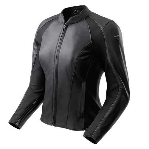 REBELHORN Siena Lady Motorradjacke für Damen | Leder | Mit Protektoren - Stylische Damen-Motorradjacke aus Rindsleder mit Ellbogen- und Schulterprotektoren sowie zentralem Belüftungskanal für optimalen Tragekomfort und Bewegungsfreiheit.