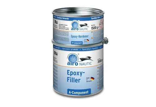 Airo Nautic Epoxidharzspachtel 4,5kg - Schnell härtend und gut schleifbar - Eisenwaren Spachtelmasse für Bootsreparaturen und Karosseriearbeiten, bietet hervorragende Haftung auf zahlreichen Untergründen.