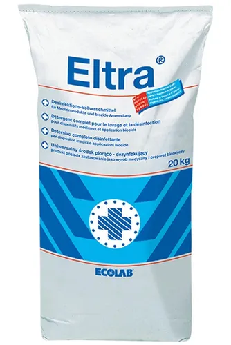 Ecolab ELTRA Desinfektionswaschmittel 20 kg - Waschmittel für effektive Wäschedesinfektion, wirksam gegen MRSA, HIV, Hepatitis und Norovirus. VAH-gelistet und ideal bei 60°C, ohne Chlor und Phosphat.