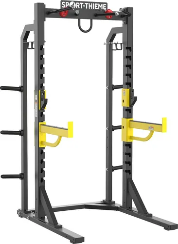 Sport-Thieme Half-Rack "800" – Multifunktionale Trainingsstation - Ideal für effektives Krafttraining: Sicherheitspositionierungen für flexible Anpassungen, robuste Konstruktion und integrierte Klettergriffe für vielseitige Übungen. Perfekt für professionellen Einsatz!