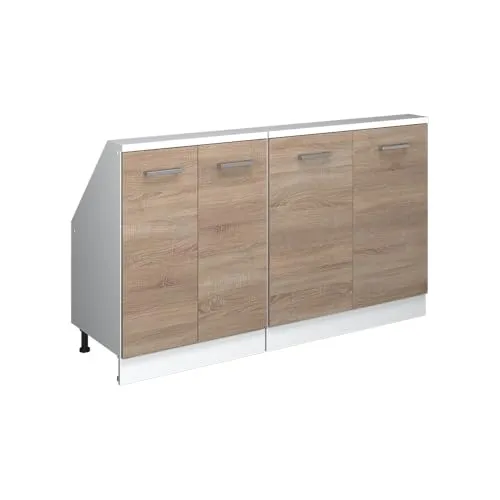 Vicco Kommode Rion, 2er Set in Sonoma/Weiß - Praktisches 2er Set Dachschrägenschrank Rion für optimale Raumnutzung. Robuste Bauweise mit harmonischem Design und cleverem Stauraum für mehr Ordnung unter dem Dach.