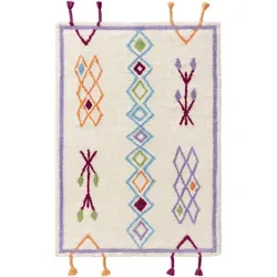 benuta Kinderteppich Malika – Rechteckig, Ethno-Style, 11 mm Höhe - Kuschelweicher Kinderteppich im Ethno-Style, ideal für gemütliche Spielzonen. Zarte Farben und fantasievolle Muster machen das Spielen zu einem besonderen Erlebnis. Perfekt für jedes Kinderzimmer!
